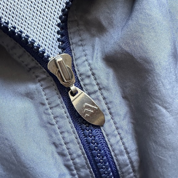 Vtg 90s Adidas Windbreaker Track Jacket‎ Bomber Men XL Blue Gray Color Block - Picture 5 of 8